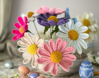 Easy Crochet Daisy Pattern: DIY Floral Decor (PDF Pattern)