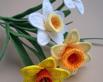 Daffodil Crochet Pattern | Realistic Spring Flower (PDF Tutorial)