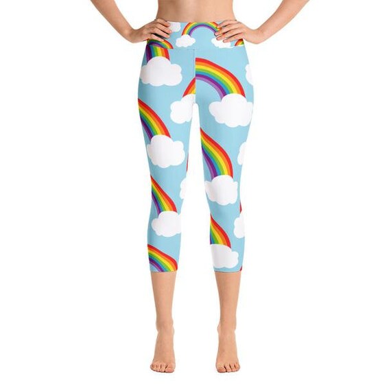 rainbow yoga leggings