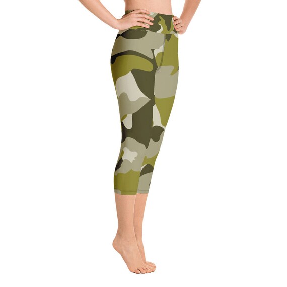 green camo yoga pants