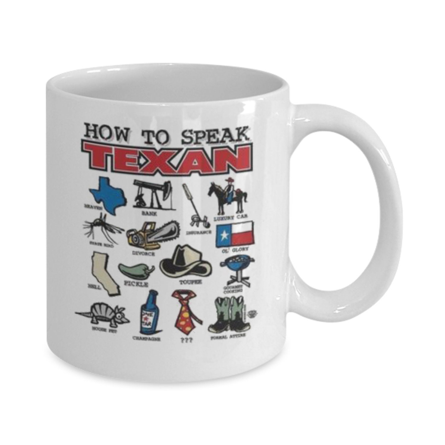 11oz How to Speak Texan Texas Mug Texas Coffee Mug Texas Etsy