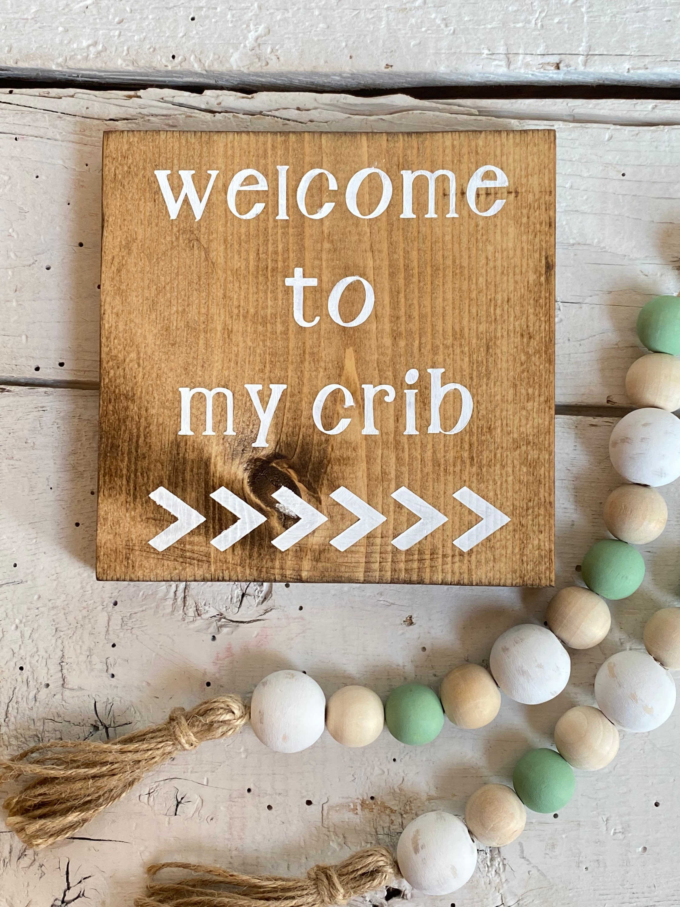 to my Crib Wood Sign Rustic Baby Decor Baby Gift Etsy