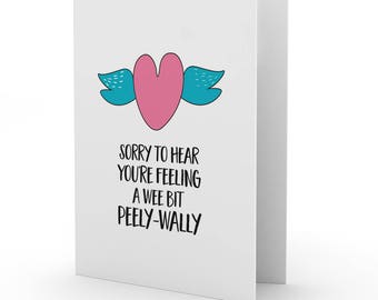 Doric 'Peely-Wally' card by Bramble Graphics