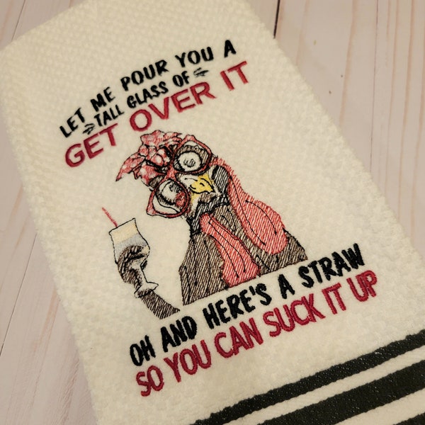 Suck It Up Chicken-Sketch Stitch*****This is a digital download for an Embroidery machine Only**********
