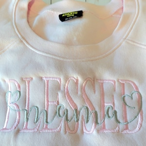 Blessed Mama, Established, Mothers Day, Women Design, Special Mother, Christian Women, Lady Gift, Christmas Design, Machine Embroidery