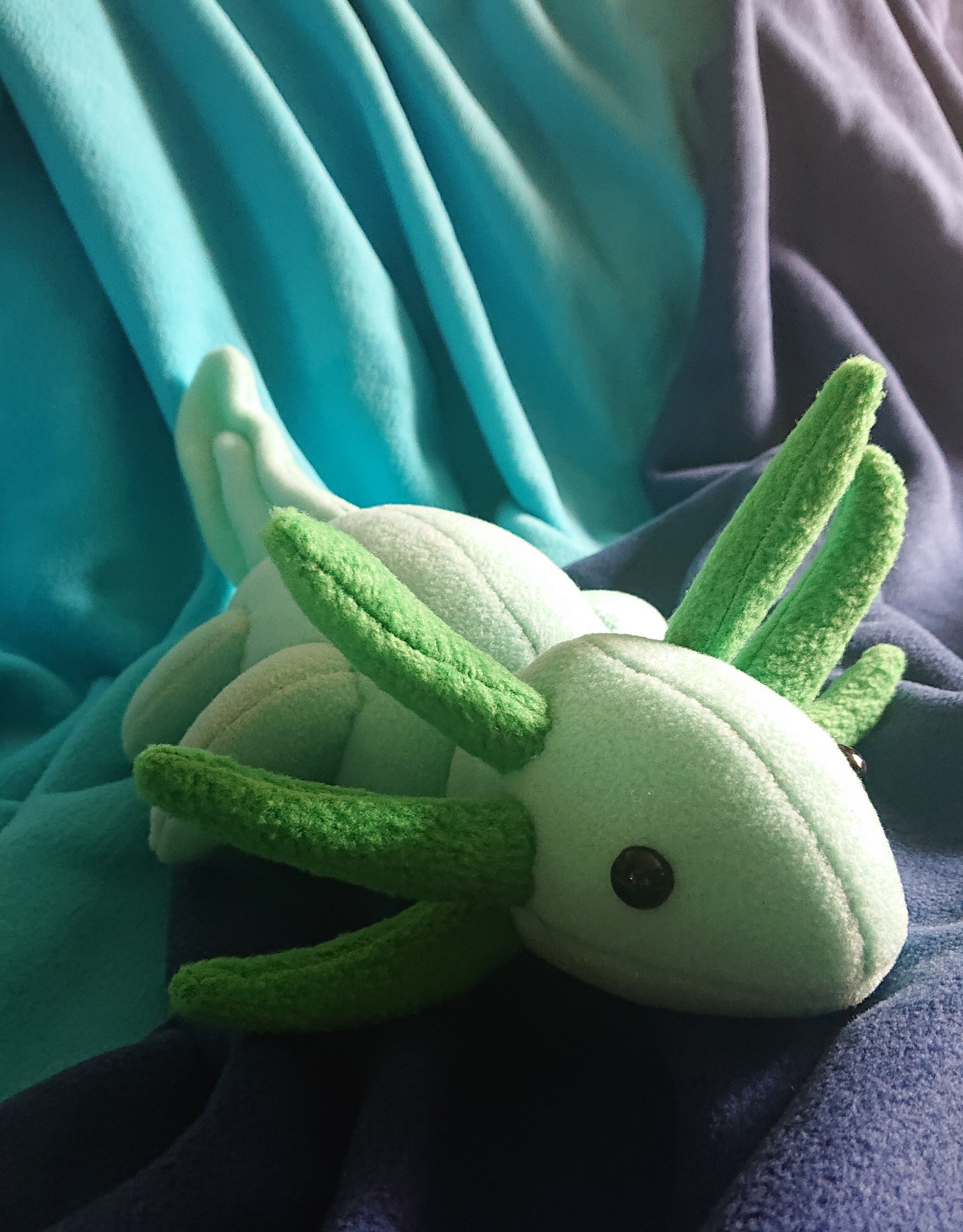 MADE TO ORDER Colorful axolotl plush 15 inches/38 cm | Etsy