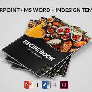 Recipe Book Template | Cookbook template | Editable Recipe Book | Family Cookbook Template | Recipe Printable | PowerPoint, Word & Indesign