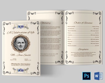 funeral program template funeral program template word etsy sample funeral program
