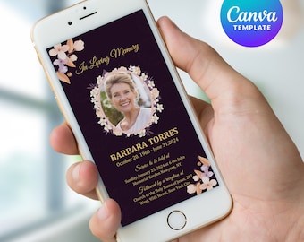 May include: A purple and gold digital memorial card with a floral border and a photo of a woman. The text reads "In Loving Memory Barbara Torres October 20, 1960 - June 31, 2024 Service to be held at Sunday, January 25, 2024 at 6 pm John Memorial Garden Newyork, NY Followed by a reception at Church of the Holy Name of Jesus, 207 West, 95th Street, New York City"