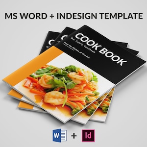 Recipe Book Template | Cookbook template | Editable Recipe Book | Family Cookbook Template | Recipe Printable | MS Word & Indesign Template