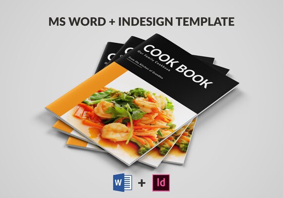 Recipe Book Template Cookbook Template Editable Recipe Etsy