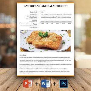 Editable Recipe Template, Recipe Binder Printable, Cookbook Template, Printable Cookbook, Personalized Recipe, Recipe Sheet Printable Recipe