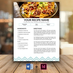 Recipe Book Template Cookbook Template Editable Recipe Book Family
