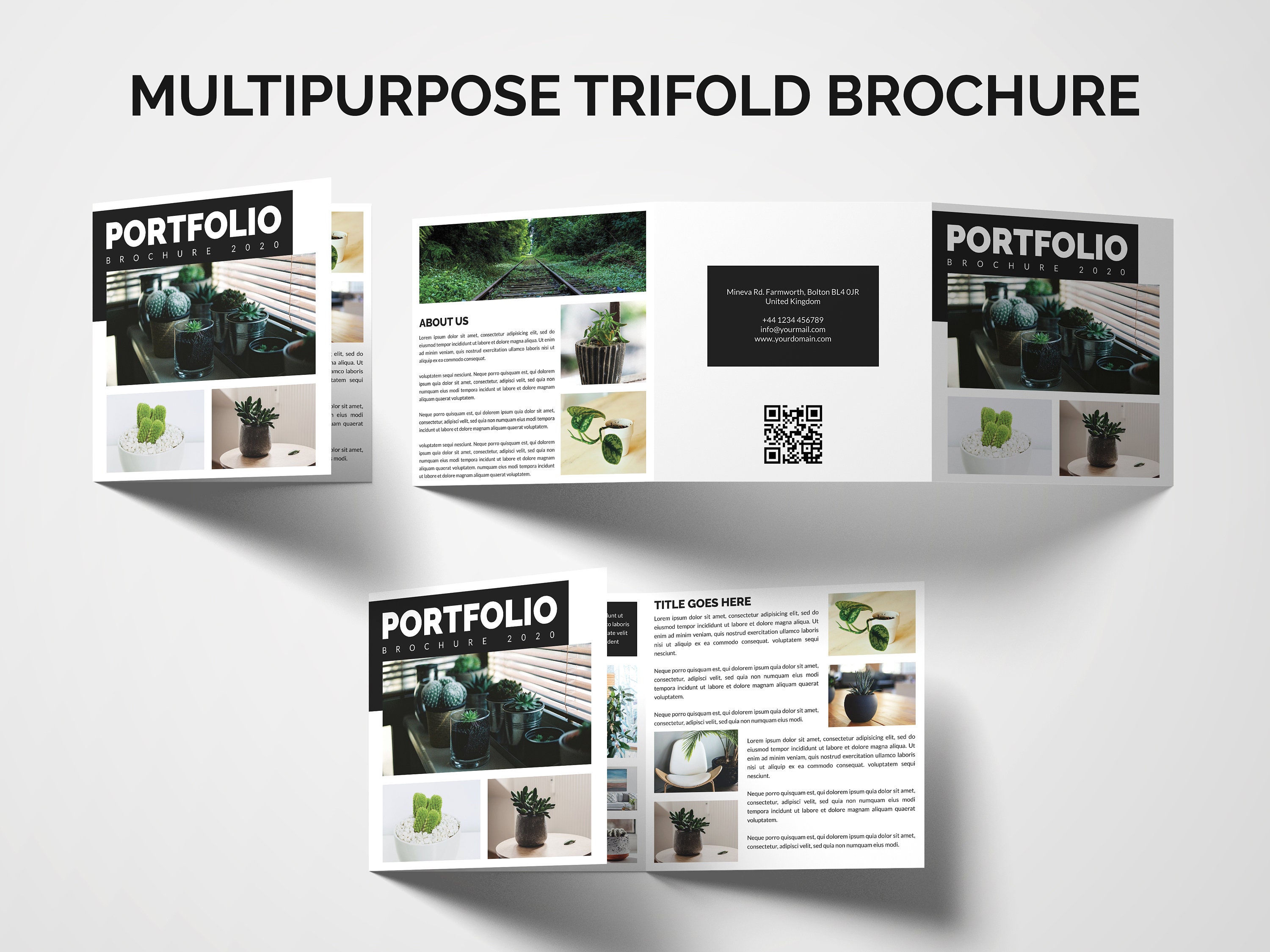 Multipurpose Trifold Brochure Template Portfolio Brochure - Etsy