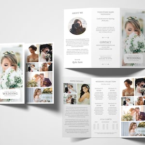 Photography Trifold Brochure | Photography marketing template |  Pricing Guide | Price List | Client Welcome Guide | Wedding Photography