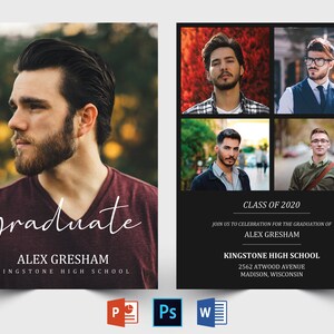 Graduation Announcement Template | Graduation Invitation Card | Printable Graduation Announcement | Graduation Invitation Template |