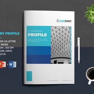 Company Profile Brochure Template: A4 & US Letter (InDesign, Word, PowerPoint)