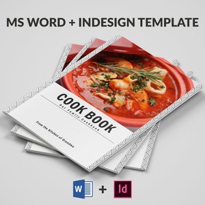 Recipe Book Template | Cookbook template | Editable Recipe Book | Family Cookbook Template | Recipe Printable | MS Word & Indesign Template