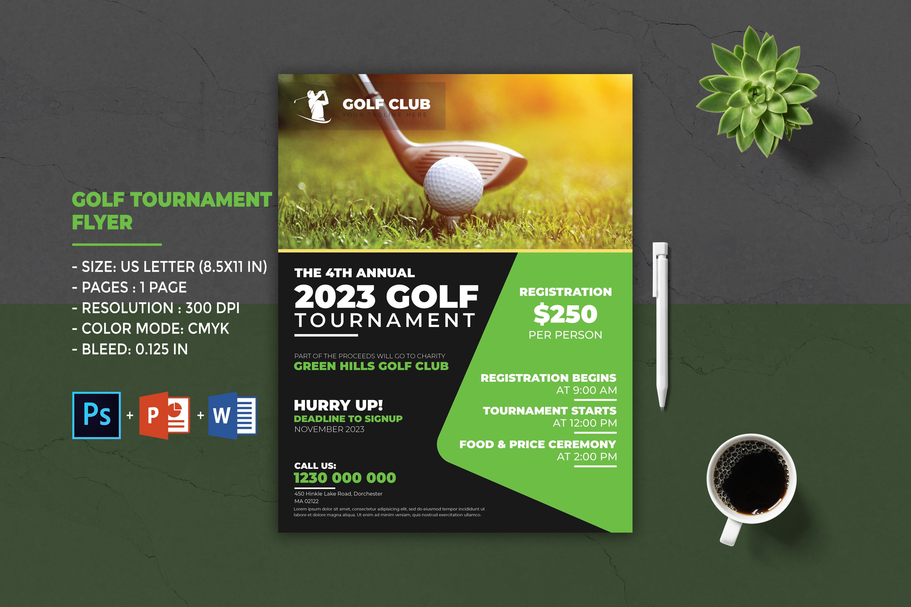 Download Charity Golf Flyer - PSD Template