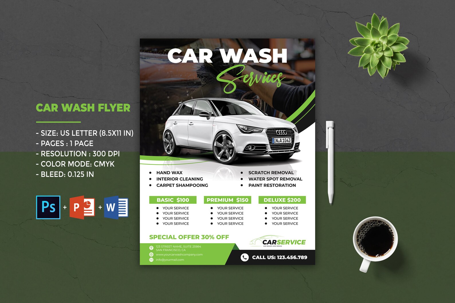 Car Detailing Flyer Template | Car Wash Flyer Template | Automobile ...