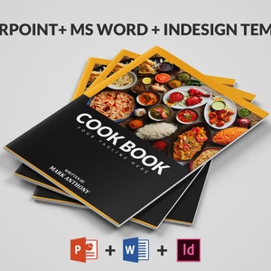 Recipe Book Template | Cookbook template | Editable Recipe Book | Family Cookbook Template | Recipe Printable | PowerPoint, Word & Indesign