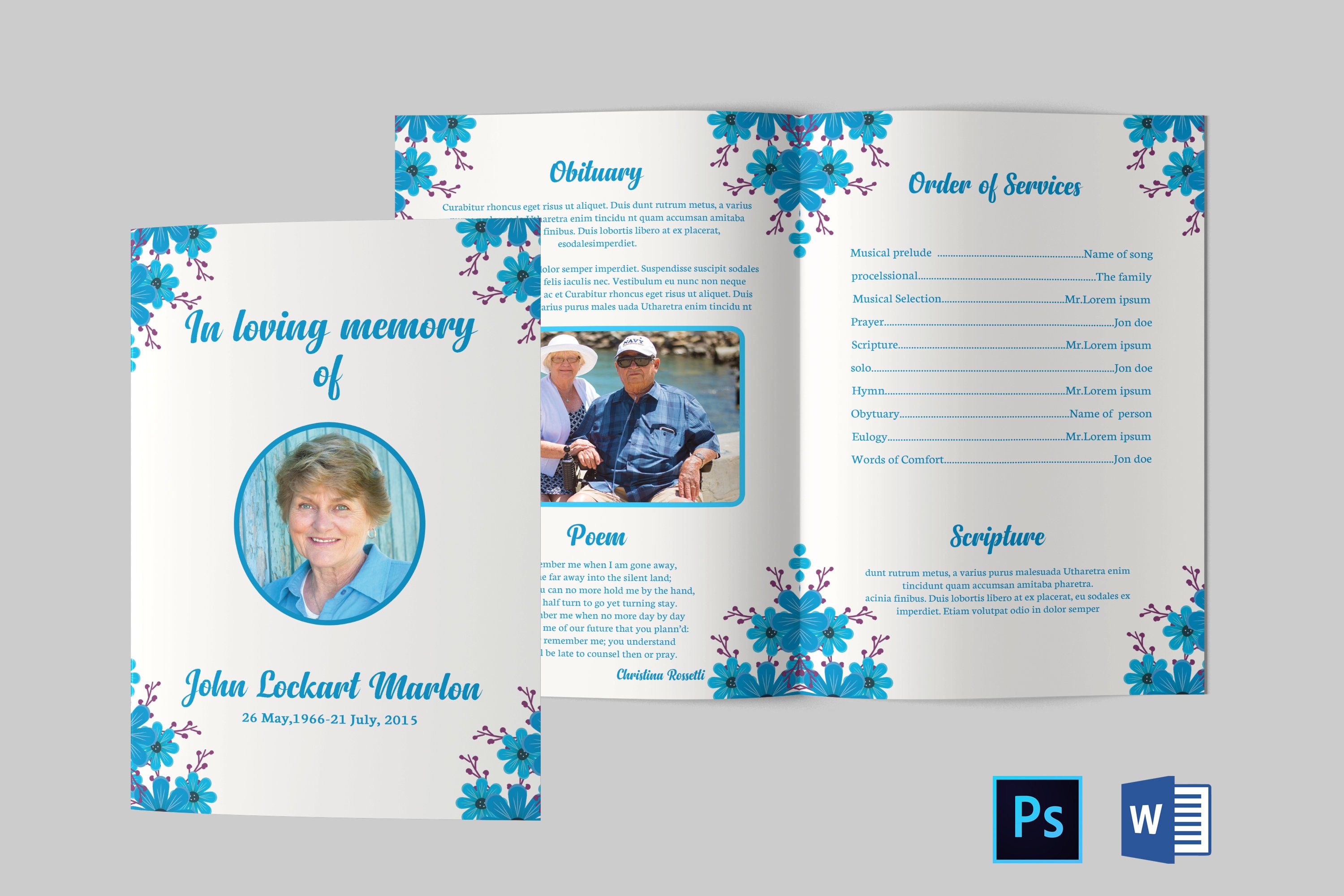 Funeral Program Template Funeral Program Template Word Funeral Program