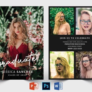 Graduation Announcement Template | Graduation Invitation Card | Printable Graduation Announcement | Graduation Invitation Template