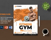 Fitness Gym Flyer Template: MS Word, Photoshop, PowerPoint (8.5x11 IN)
