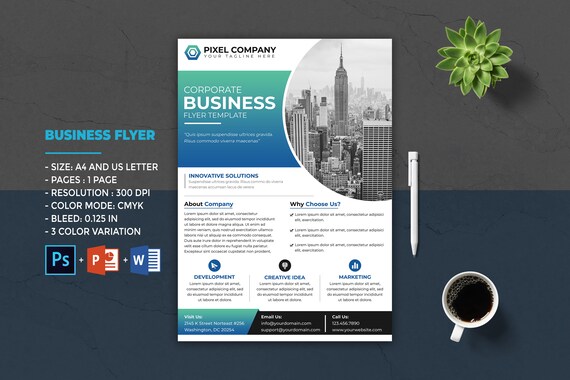 Flyer Example Project Powerpoint Powerpoint Business Flyer Template