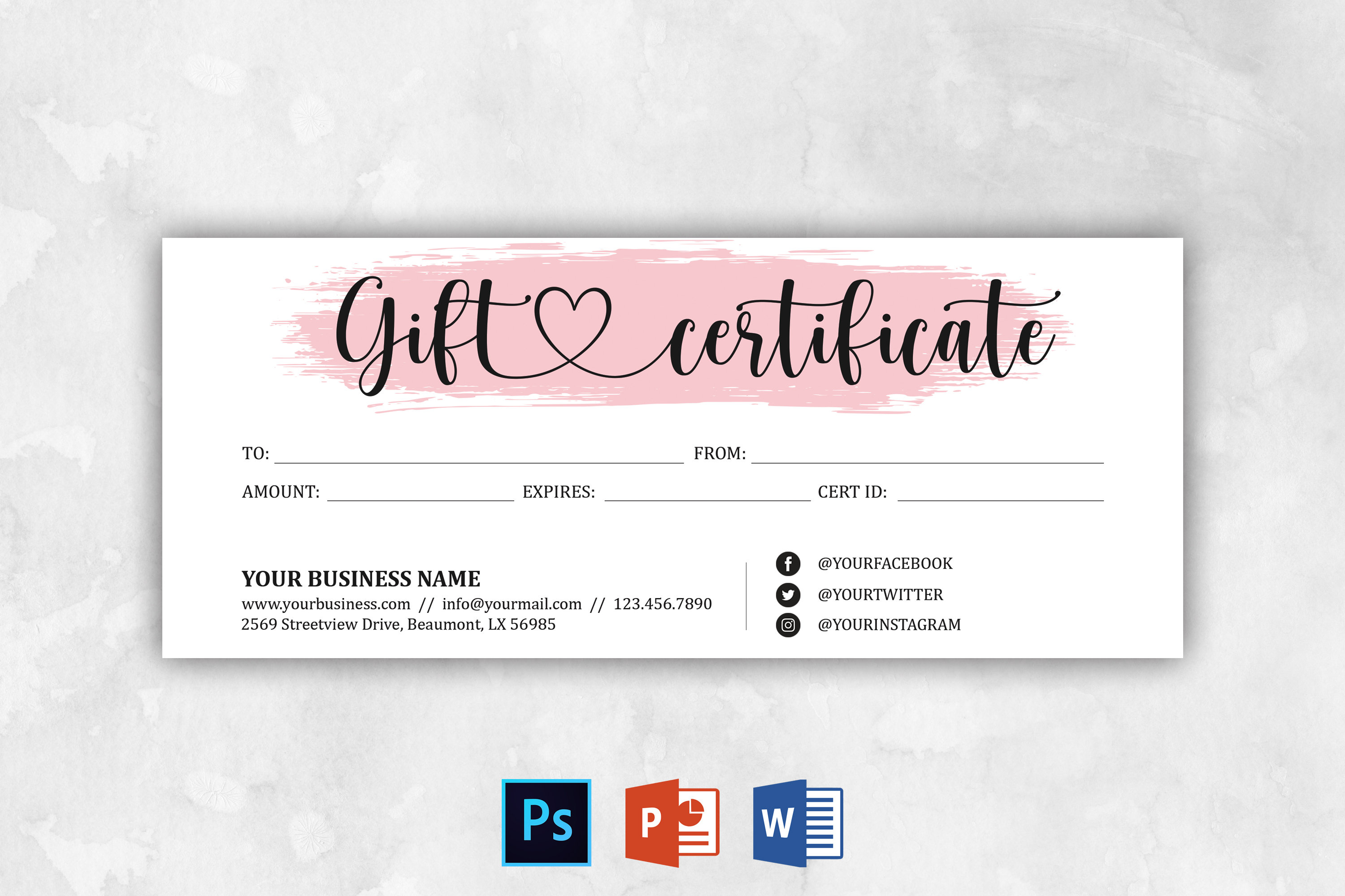Blank Gift Certificate Templates