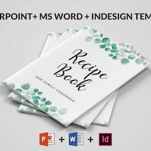 Recipe Book Template | Cookbook template | Editable Recipe Book | Family Cookbook Template | Recipe Printable | PowerPoint, Word & Indesign