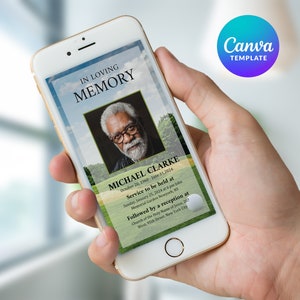May include: A digital memorial card with a photo of a man in a green background. The text reads "In Loving Memory, Michael Clarke, October 20, 1960 - June 31, 2024, Service to be held at Sunday, January 25, 2024 at 6 pm John Memorial Garden Newyork, NY, Followed by a reception at Church of the Holy Name of Jesus, 207 West, 95th Street, New York City."
