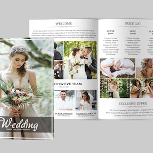 Wedding Photography Brochure | Wedding Photographer Pricing Brochure | Wedding Photography Pricing Guide | Wedding Pricing Template