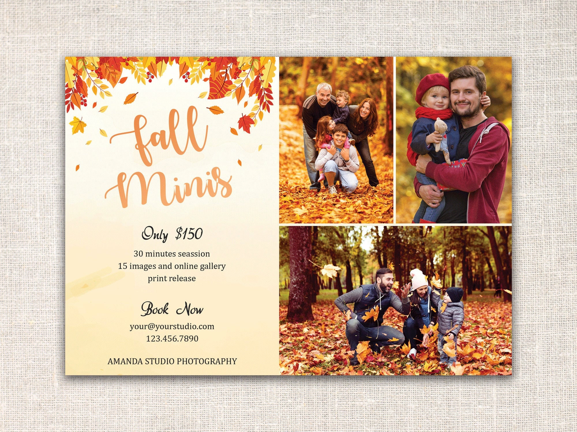 Fall Mini Session Templates Free