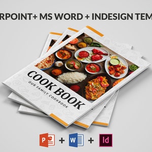 Recipe Book Template | Cookbook template | Editable Recipe Book | Family Cookbook Template | Recipe Printable | PowerPoint, Word & Indesign