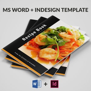 Recipe Book Template | Cookbook template | Editable Recipe Book | Family Cookbook Template | Recipe Printable | MS Word & Indesign Template