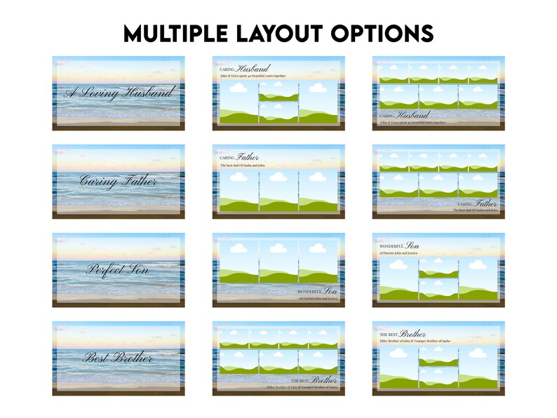Beach Sunset Funeral Slideshow Template: Memorial Video (canva Template ...