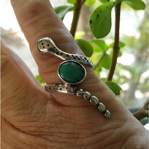 Sterling silver and turquuoise snake ring is handmade by Old Hippie Dave 925 sterling silver great Christmas gift