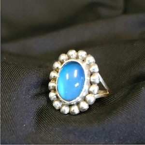 Sterling Silver mood ring Boho style color changing is handmade by Old Hippie Dave. 925 silver with a 11mm x 15mm WATER PROOF stone.