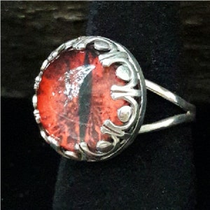 Silver dragon eye rings are handmade by Old Hippie Dave 925 sterling silver made any size beach ring