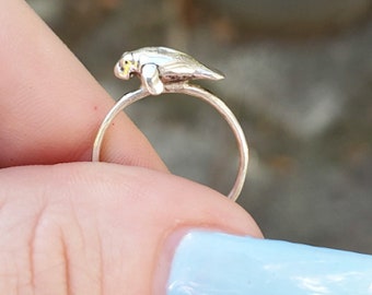 Sterling silver manatee petite stack or midi ring is handmade by Old Hippie Dave 925 sterling silver great christmas gift