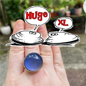 Sterling Silver mood ring extra large huge 20mm color changing is handmade by Old Hippie Dave great christmas gift