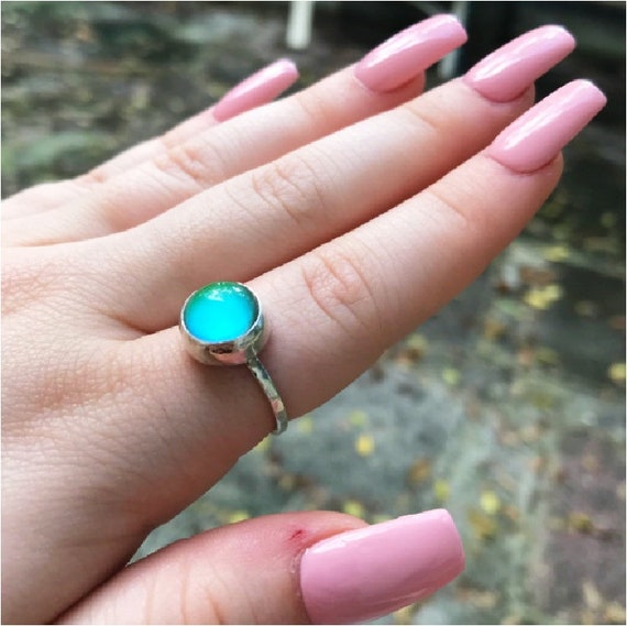 Sterling Silver Color Changing Mood Ring