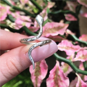 Sterling silver snake ring adjustable is handmade by Old Hippie Dave 925 sterling silver adjust to any size  great Christmas gift