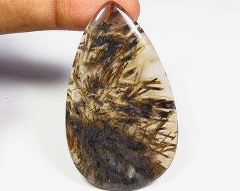 Fansi Shape Loose Natural Stick Agate Cabochon 18 Cts #8208N Pseudomorph Agate gemstone.AAA Designer~ Natural Pseudomorph Agate Cabochon