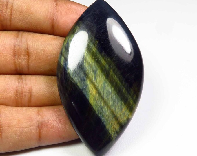 Blue Tiger Eye Cabochon Blue Tiger Eye Marquise Shape Tiger Eye Loose For Jewelry MX-3748 Natural Tiger Eye Gemstone AWESOME 109 Cts