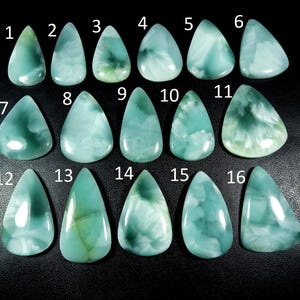Sky Blue Hemimorphite Gemstone. Natural Hemimorphite Cabochon. (Larimar Pattern) Hemimorphite. Mix Shape Wholesale Hemimorphite Loose.