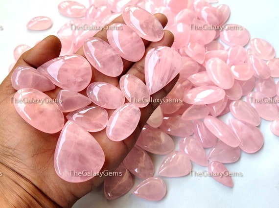 Natural Rose Quartz Gemstone. TRENDY~ Pink Rose Quartz Lot. Rose Quartz Cabochon. Rose Quartz Wholesale Bulk Lot For Jewelry. Up To 5000 Cts