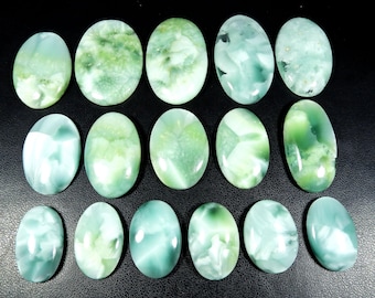 Hemimorphite Gemstone. Sky Blue Hemimorphite. (Larimar Pattern) Natural Hemimorphite Cabochon. Wholesale Hemimorphite Loose. Variation-3 HM-