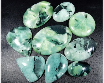 Natural Sky Blue Hemimorphite Gemstone. Hemimorphite Quartz Cabochon. (Larimar Pattern) Hemimorphite Mix Shape Wholesale Hemimorphite Loose.